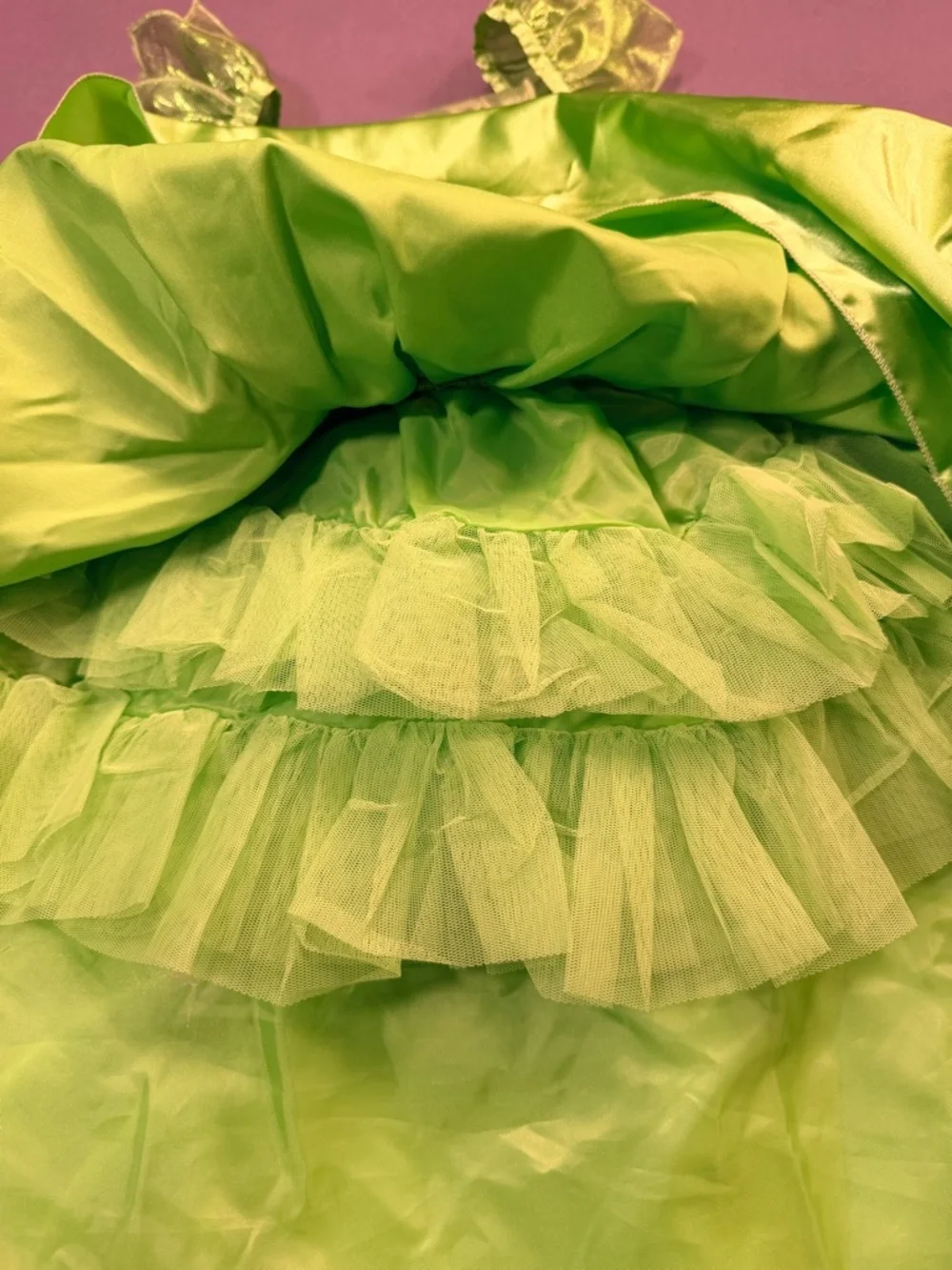 Disney Store Tinkerbell Green Costume Dress Girl's Size 7/8 Tulle Rare! - Picture 6 of 7